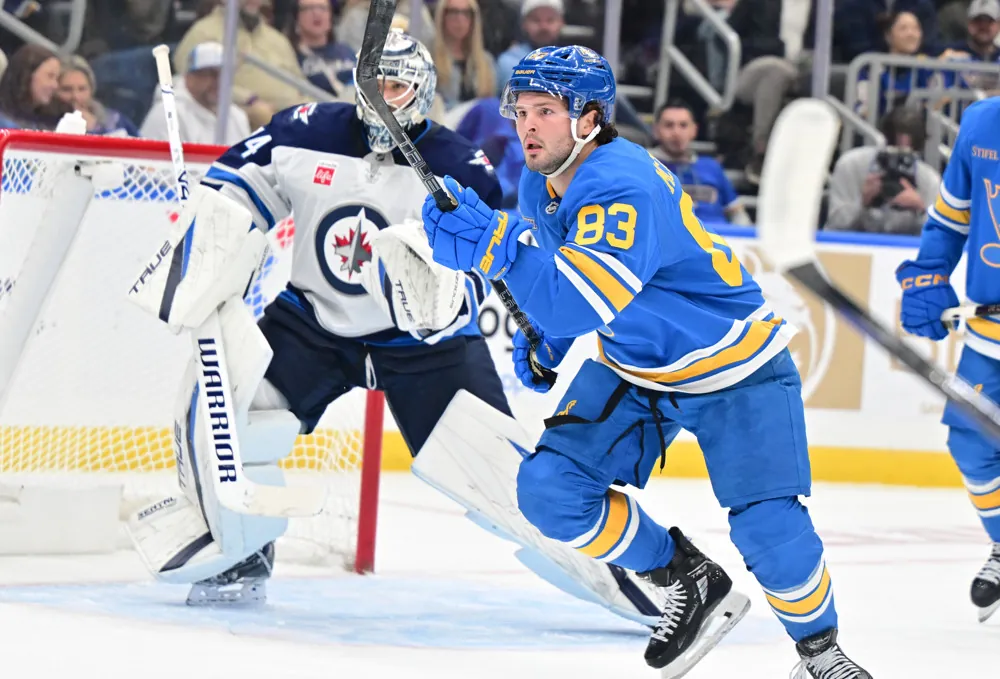 McTavish Is Working. The Blues' Crease Is Not.